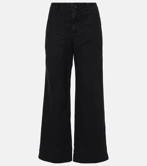  Velvet Velvet Mid-rise Cotton Canvas Wide-leg Pants 