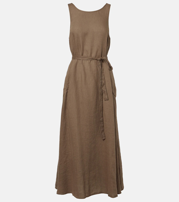  Velvet Velvet Reta Linen Midi Dress 