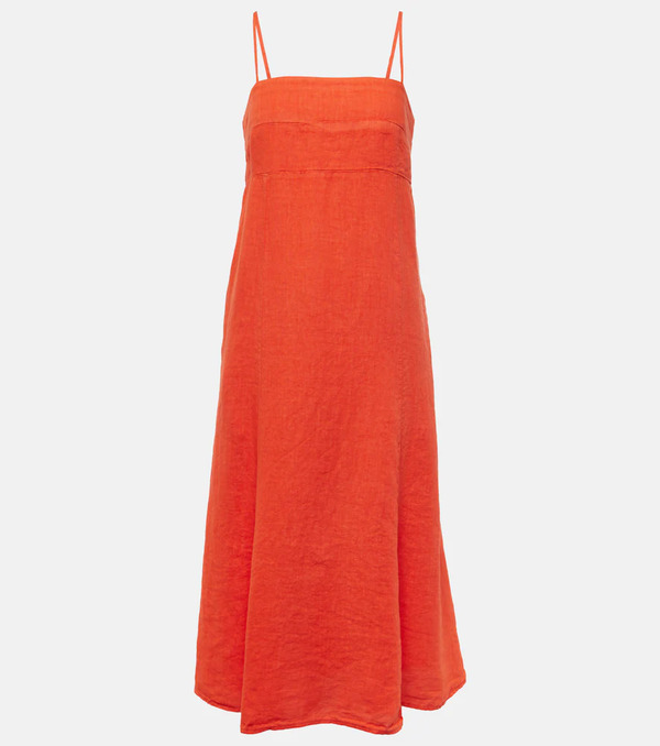  Velvet Velvet Stephie Linen Midi Dress 