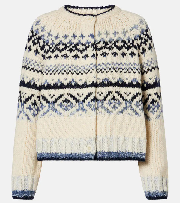  Velvet Velvet Tovah Fair Isle Wool-blend Cardigan 
