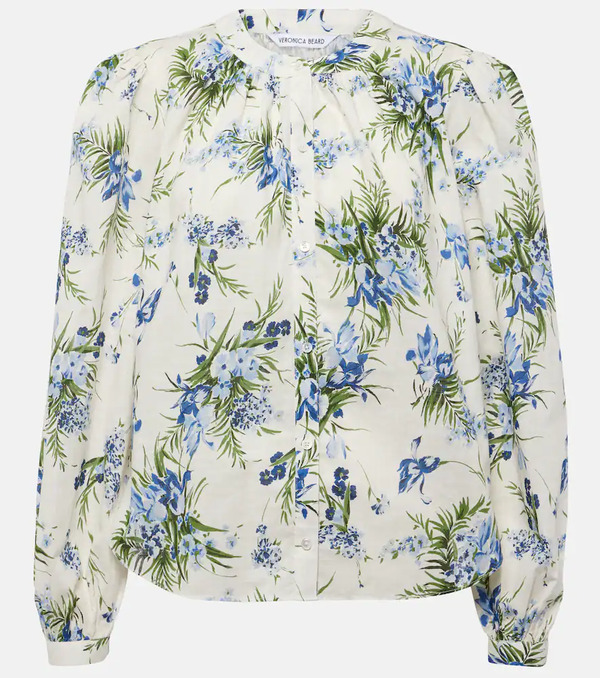  Veronica Beard Veronica Beard Ashlynn Floral Cotton Shirt 