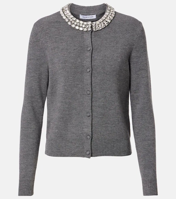  Veronica Beard Veronica Beard Daro Embellished Wool Cardigan 