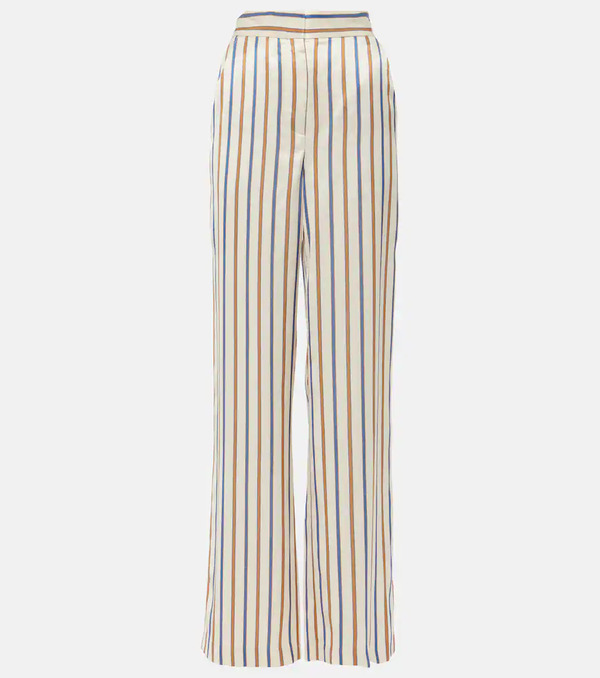  Veronica Beard Veronica Beard Grigore Striped Twill Wide-leg Pants 