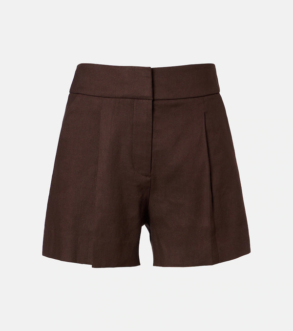  Veronica Beard Veronica Beard Haina Linen-blend Twill Shorts 