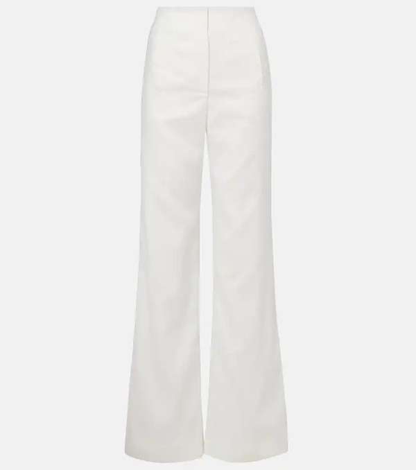  Veronica Beard Veronica Beard Jude Linen-blend Wide-leg Pants 