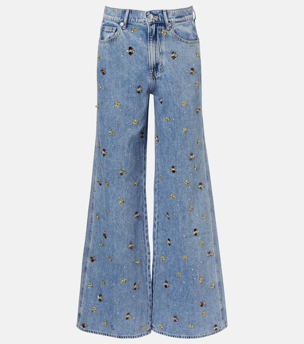  Veronica Beard Veronica Beard Kasey Embellished Flared Jeans 