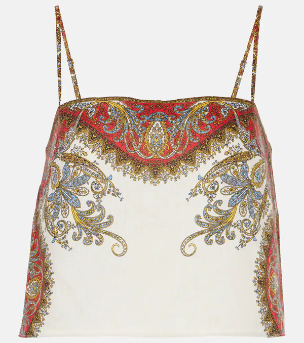  Veronica Beard Veronica Beard Rhea Printed Linen Shirt 