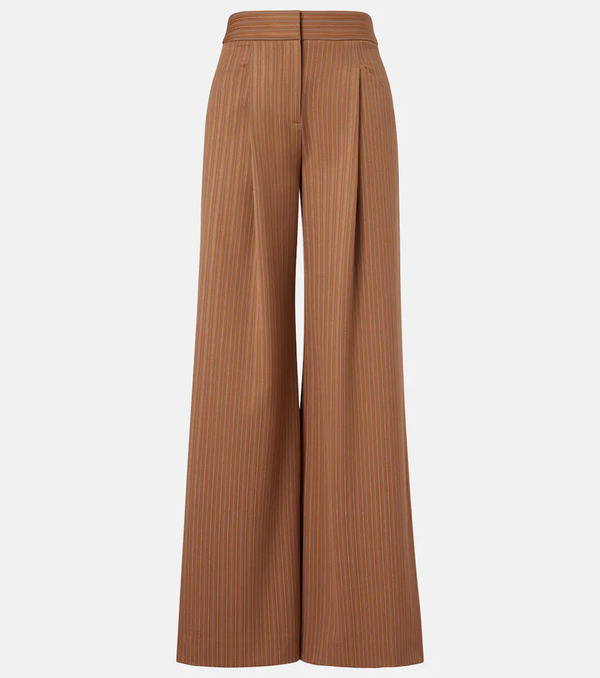  Veronica Beard Veronica Beard Rimini Pinstripe Wide-leg Pants 