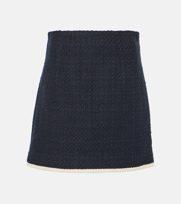  Veronica Beard Veronica Beard Roman Cotton-blend Tweed Miniskirt 