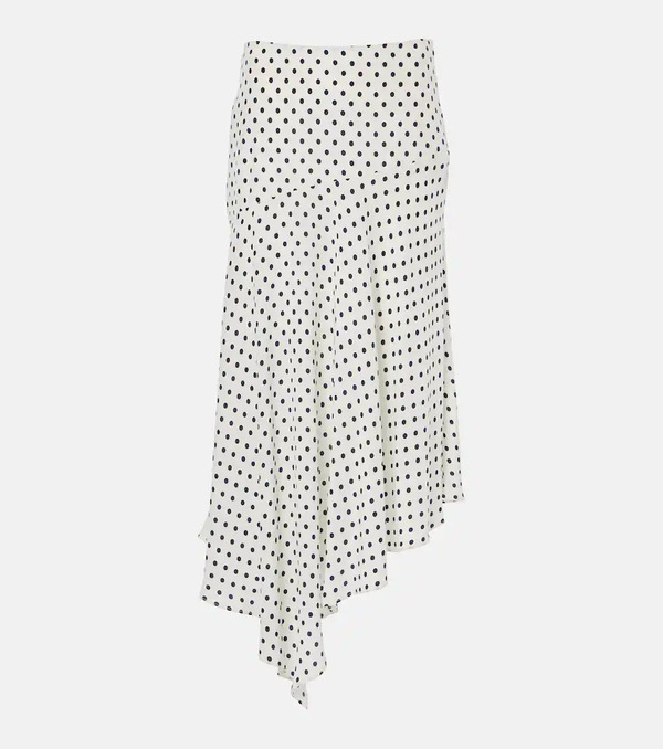  Veronica Beard Veronica Beard Rosemary Polka-dot Silk-blend Midi Skirt 