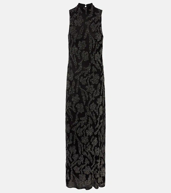  Veronica Beard Veronica Beard Sylven Beaded Georgette Maxi Dress 
