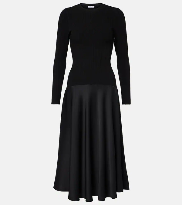  Veronica Beard Veronica Beard Vaughn Satin-trimmed Midi Dress 