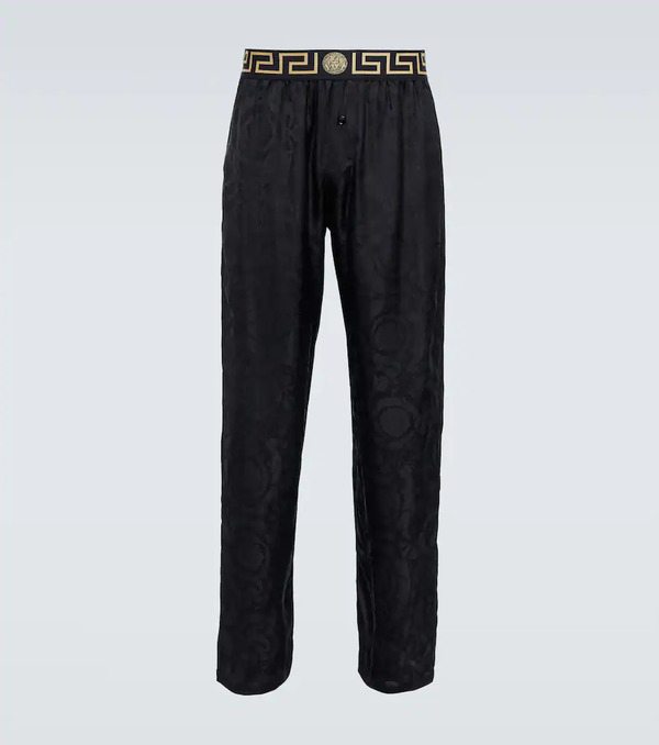  Versace Versace Barocco Silk Twill Pajama Bottoms 