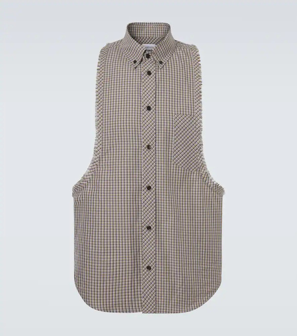  Versace Versace Checked Cotton Shirt 