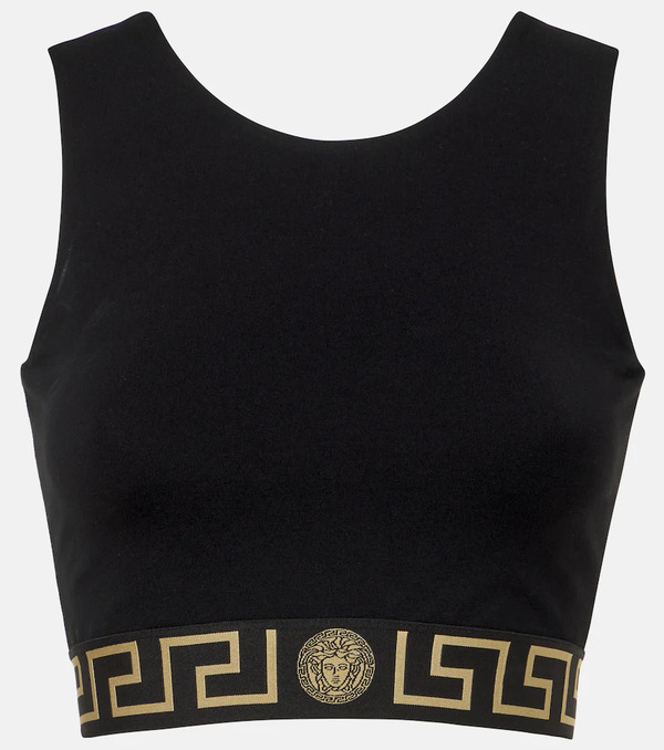  Versace Versace Greca Border Cropped Tank Top 