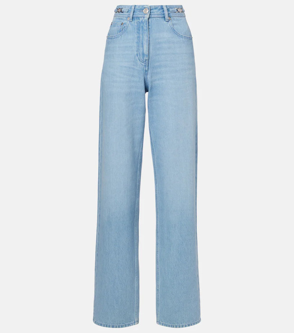  Versace Versace High-rise Wide-leg Jeans 