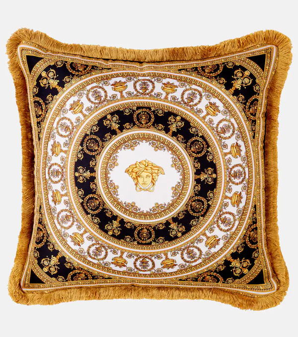  Versace Home Versace Home Fringed Silk And Cotton Cushion 