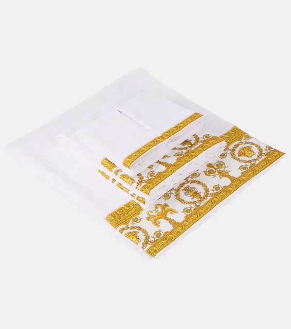 Versace Home Versace Home Set Of 5 Cotton Terry Towels 