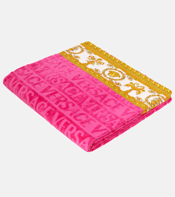  Versace Home Versace Home Versace Allover Cotton Terry Beach Towel 