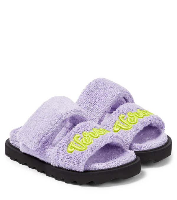  Versace Kids Versace Kids Appliquã© Toweling Sandals 