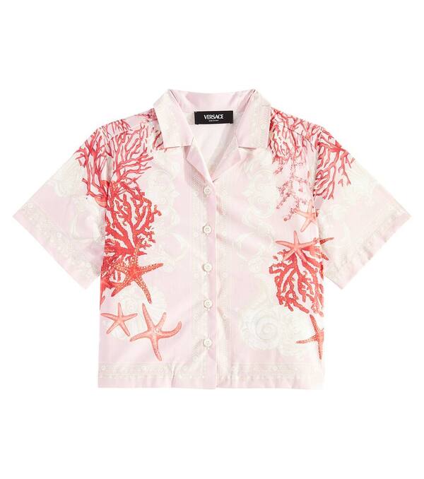  Versace Kids Versace Kids Barocco Sea Cotton Poplin Shirt 