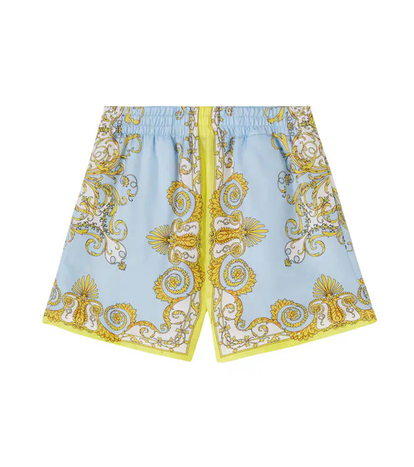  Versace Kids Versace Kids Barocco Silk Shorts 