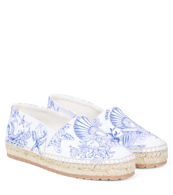  Versace Kids Versace Kids Coral Theatre Canvas Espadrilles 