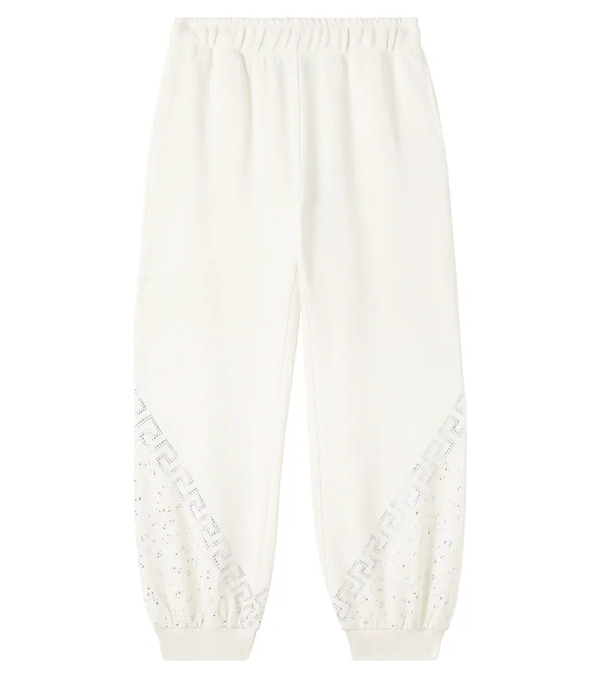  Versace Kids Versace Kids Greca Cotton Fleece Sweatpants 