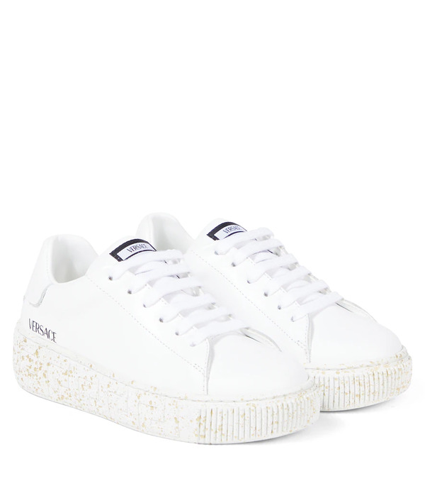  Versace Kids Versace Kids Leather Sneakers 