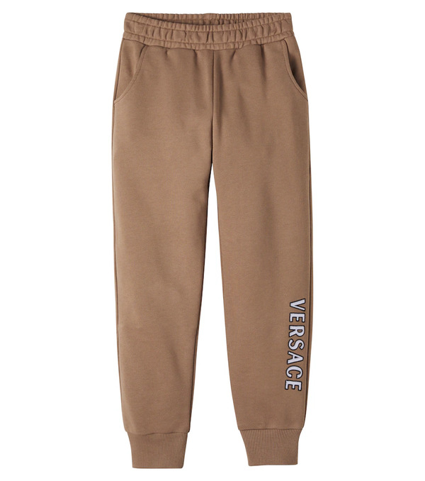  Versace Kids Versace Kids Logo Cotton Jersey Sweatpants 