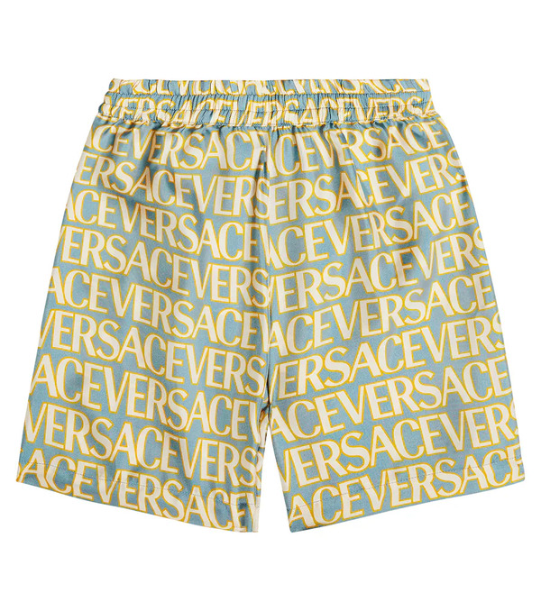  Versace Kids Versace Kids Logo Silk Twill Shorts 