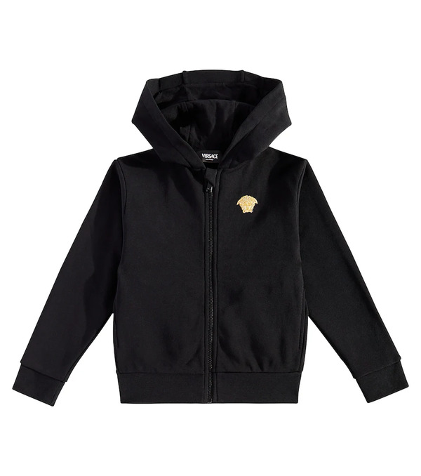  Versace Kids Versace Kids Medusa Cotton Jersey Zip-up Sweatshirt 