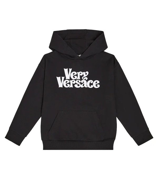  Versace Kids Versace Kids Printed Cotton Jersey Hoodie 