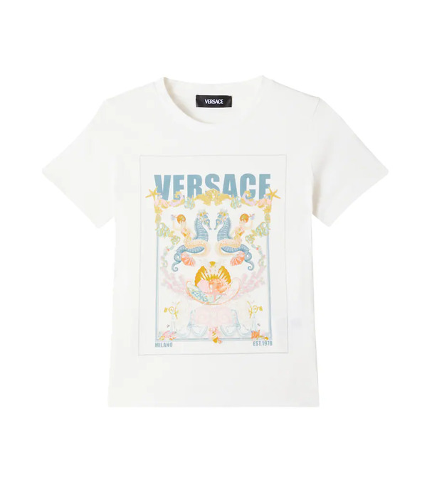  Versace Kids Versace Kids Printed Cotton Jersey T-shirt 