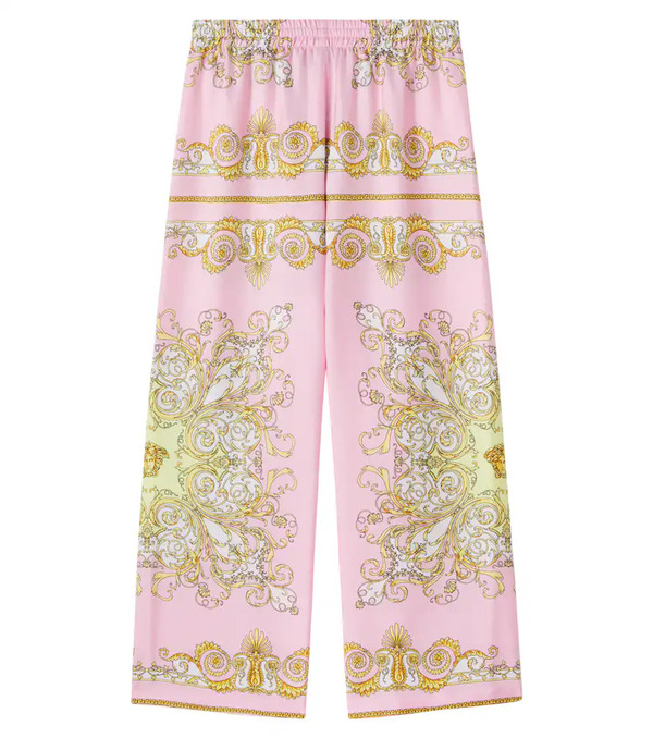  Versace Kids Versace Kids Spring Barocco Silk Twill Pants 
