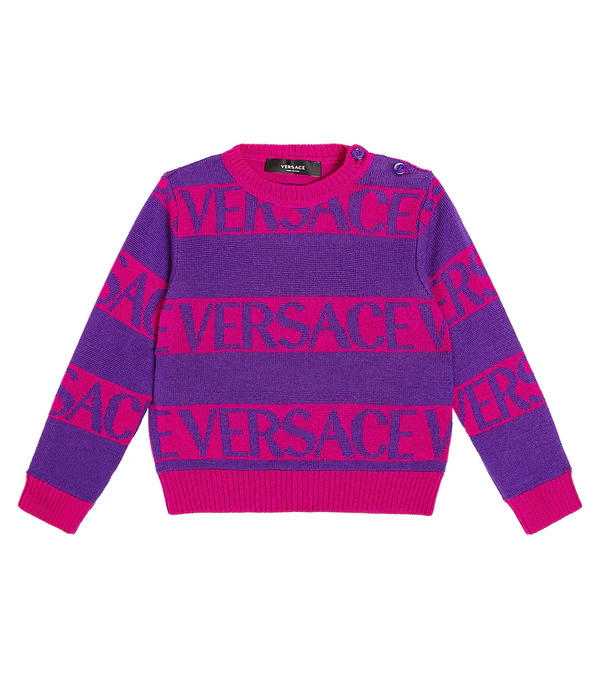  Versace Kids Versace Kids Versace Allover Wool Sweater 