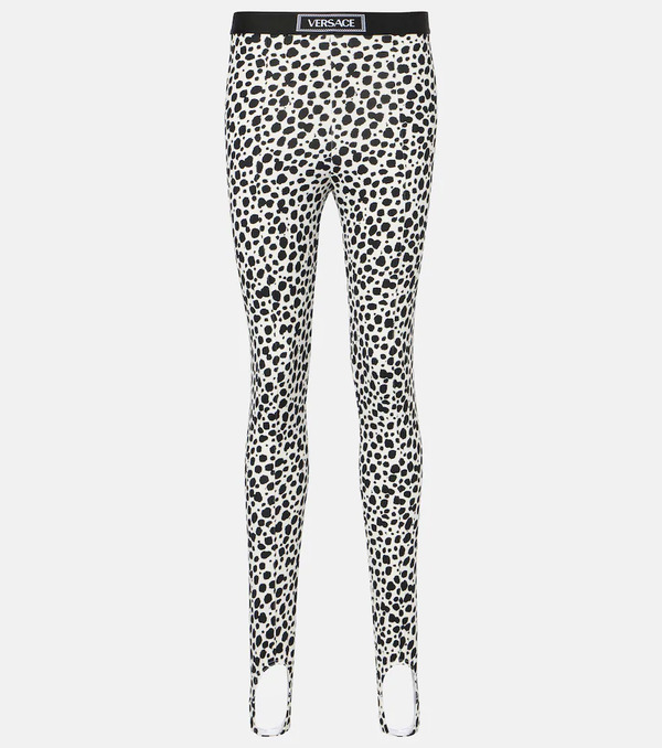  Versace Versace Leopard-print Leggings 