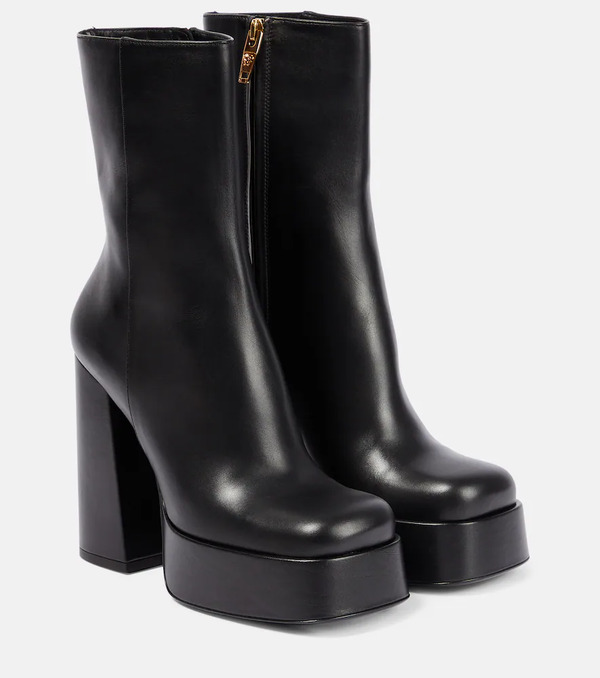  Versace Versace Medusa Aevitas Leather Platform Boots 