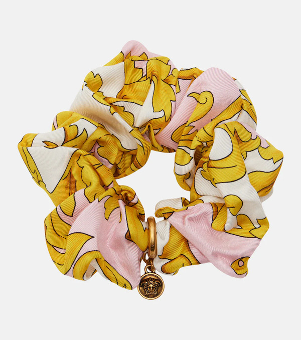  Versace Versace Medusa Printed Silk Scrunchie 
