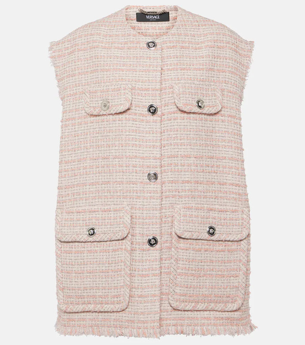  Versace Versace Oversized Tweed Vest 