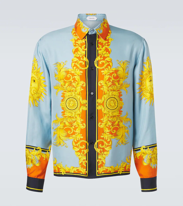  Versace Versace Printed Silk Shirt 
