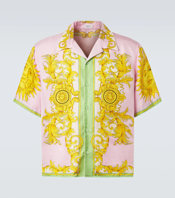  Versace Versace Printed Silk Shirt 