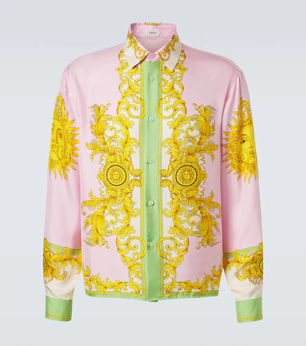  Versace Versace Printed Silk Shirt 