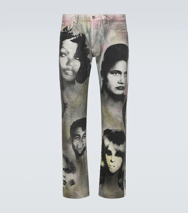  Versace Versace Printed Straight Jeans 