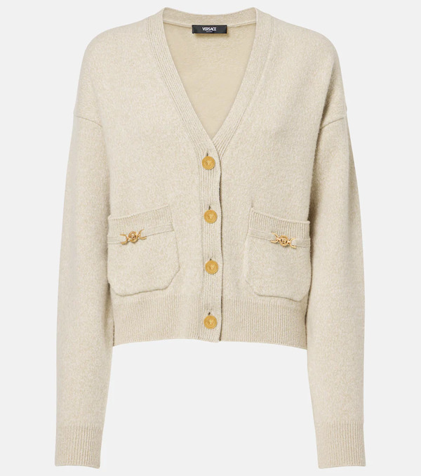  Versace Versace Wool And Cashmere Cardigan 