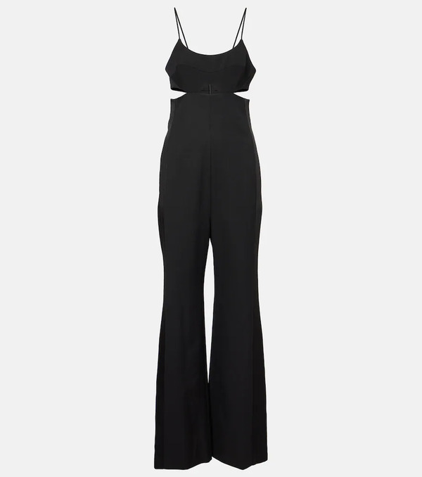  Victoria Beckham Victoria Beckham Cami Cutout Crãªpe Satin Jumpsuit 