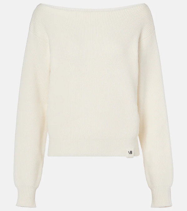  Victoria Beckham Victoria Beckham Cotton And Silk-blend Sweater 