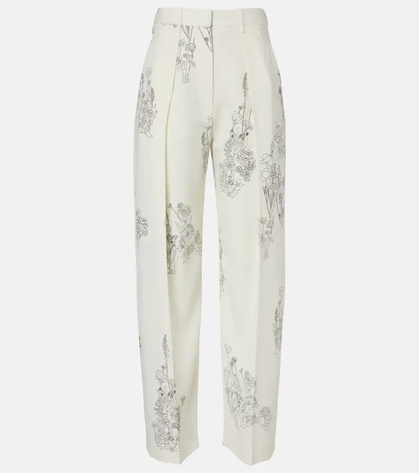  Victoria Beckham Victoria Beckham Floral Wide-leg Pants 