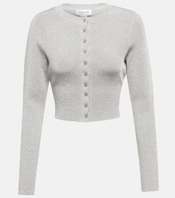  Victoria Beckham Victoria Beckham Glitter Cropped Cardigan 