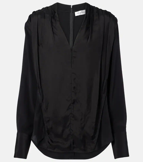  Victoria Beckham Victoria Beckham Silk Crãªpe De Chine Blouse 